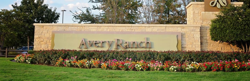 Avery Ranch homes off Parmer Lane, with the golf course beyond