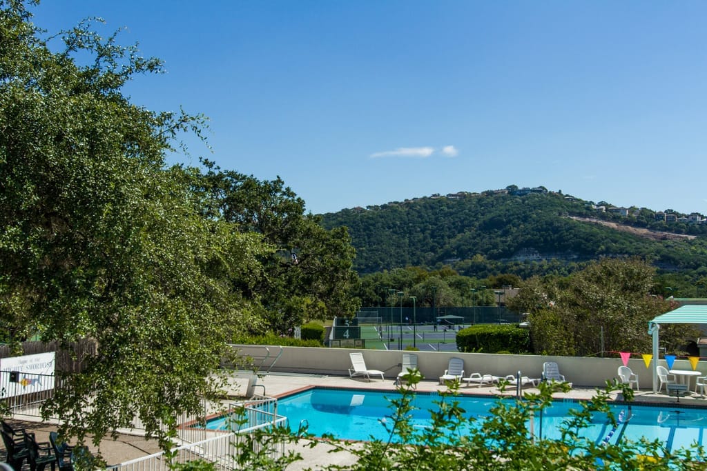 The Courtyard neighborhood on the bluffs above Lake Austin, off FM 2222